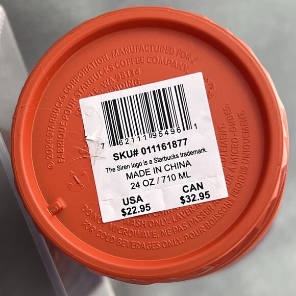 Starbucks‎ 2025 Sunrise Swirl Cold Cup 24 Oz Venti Lilac Purple/Orange Phx Suns - Picture 7 of 10